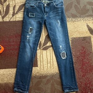 Revolution by Revolt Patchwork Skinny Jeans